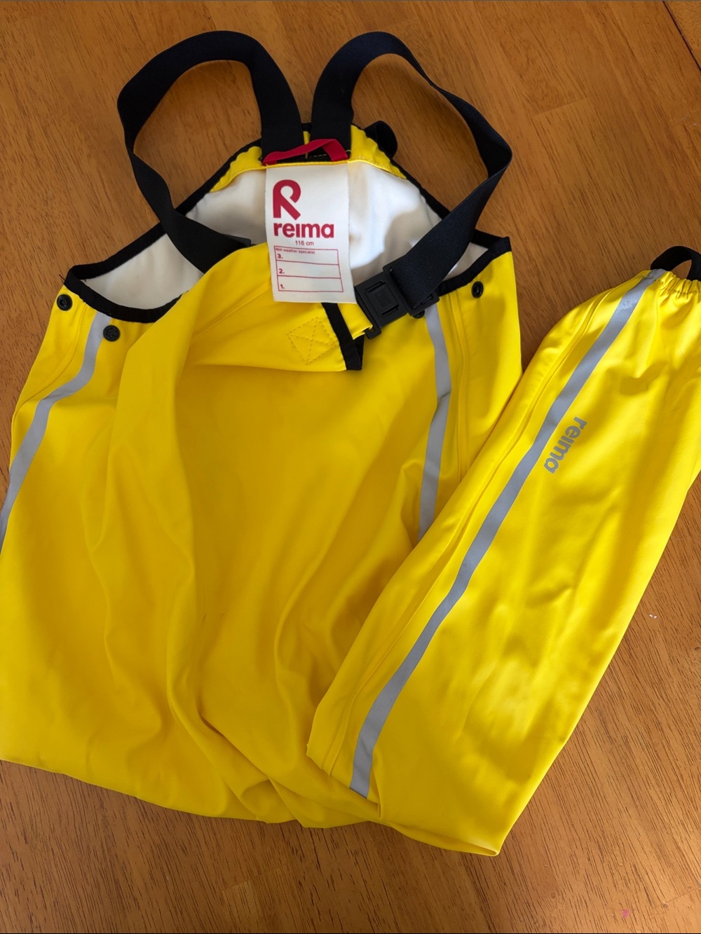 Reima Kids' Yellow Waterproof Rain Overalls